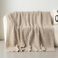 Ownkoti Solid Knot Textured Knit Throw Blanket - Khaki - 59"W x 79"L - image 8
