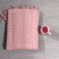 Ownkoti Solid Geometric Cable Knit Throw Blanket - Pink - 51"W x 90"L - image 8