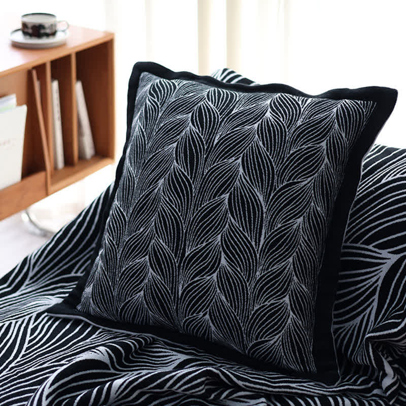 Ownkoti Artistic Leaf Knit Throw Blanket - image 11