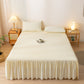 Ownkoti Solid Color Bed Skirt Sheet - Beige - 2PCS Pillowcases - 19" x 29" - image 5