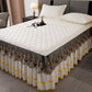 Ownkoti Heart Quilted Lace Bed Skirt Sheet - Beige - Bed Skirt Sheet with 2PCS Pillowcases - King - image 4