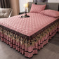 Ownkoti Heart Quilted Lace Bed Skirt Sheet - Pink - Bed Skirt Sheet with 2PCS Pillowcases - King - image 10