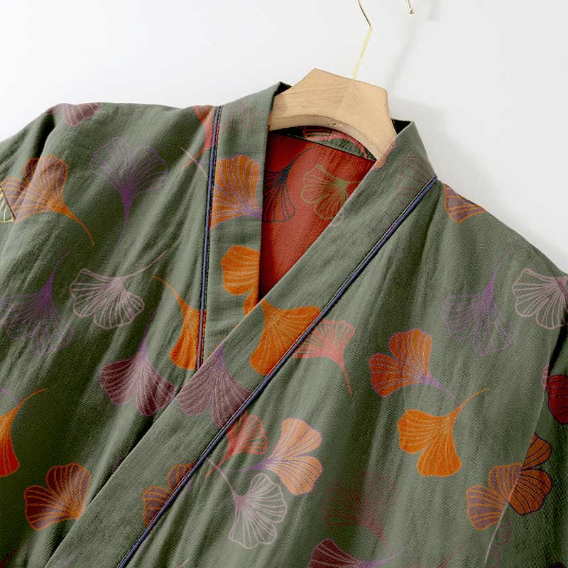 Ownkoti Ginkgo Cotton Gauze Kimono Loungewear Set - image 44