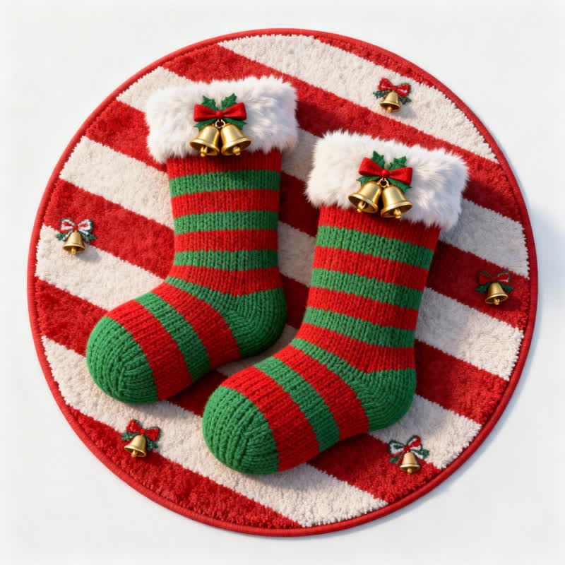 Ownkoti Christmas Stocking 3D Effect Rug - image 5