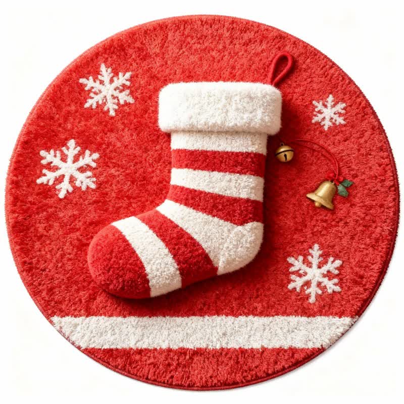 Ownkoti Christmas Stocking 3D Effect Rug - image 1