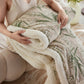 Ownkoti Zen Bamboo Leaf Reversible Sherpa Throw Blanket - image 0