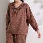 Ownkoti Geometric Jacquard Ruffled Cotton Loungewear Set - image 2
