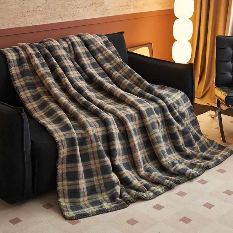 Ownkoti Classic Plaid Reversible Fleece Multi-Use Throw - image 50