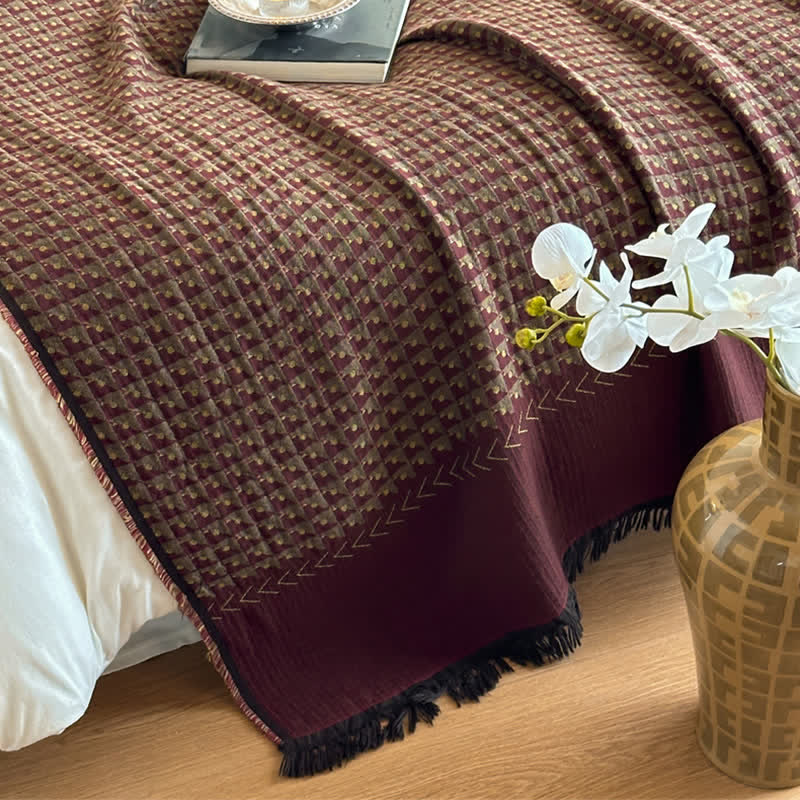 Ownkoti Vintage Cotton Jacquard Multi-Use Blanket - image 7