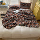 Ownkoti Bohemian Chic Fluffy Fleece Throw Blanket - Brown & Red - Queen - image 10