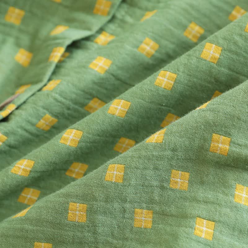 Ownkoti Grid Cotton Gauze Long Sleeves Loungewear - image 16