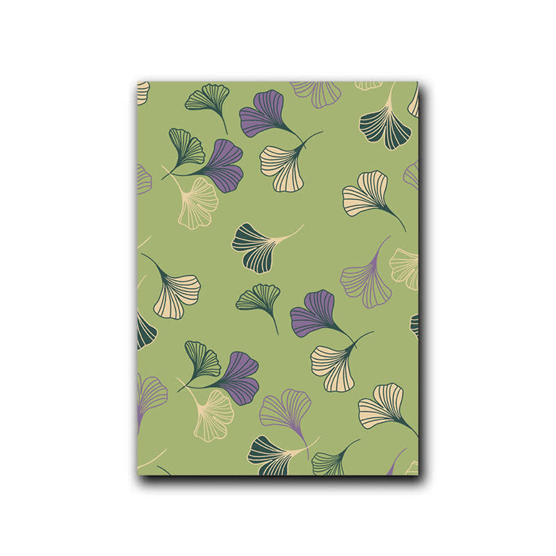 Ownkoti Golden Whisper Ginkgo Leaf Decorative Painting - Green&Purple - 16" x 24" - image 7