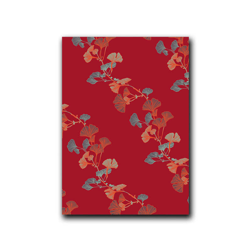 Ownkoti Ginkgo Leaf Inspired Decorative Painting - Red - 16" x 24" - image 6