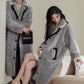 Ownkoti Gray Plush Couple Bathrobe - image 4