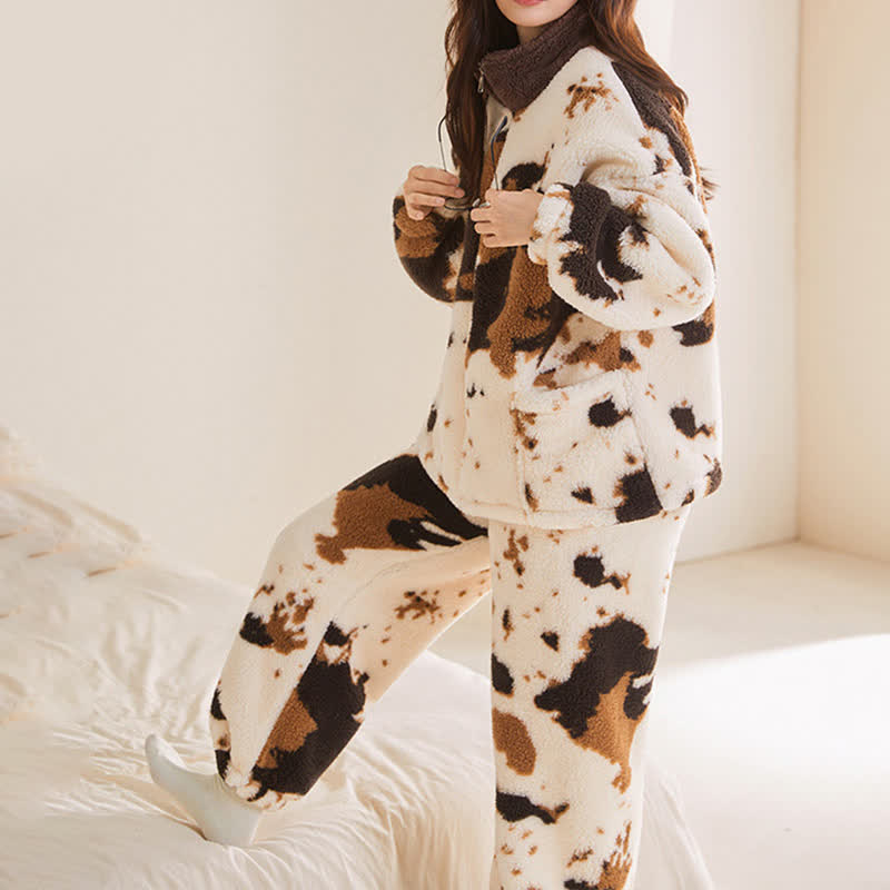 Ownkoti Artistic Print Fleece Loungewear Set - image 4