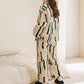 Ownkoti Vertical Stripe Fleece Loungewear Set - image 6