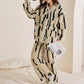 Ownkoti Vertical Stripe Fleece Loungewear Set - image 5
