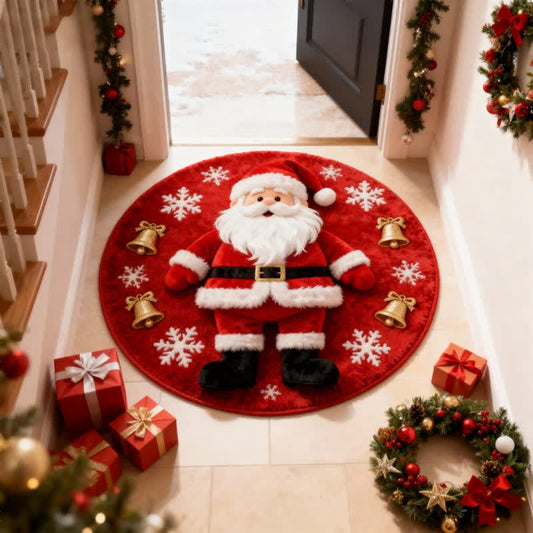 Ownkoti Christmas Santa 3D Effect Rug - image 1
