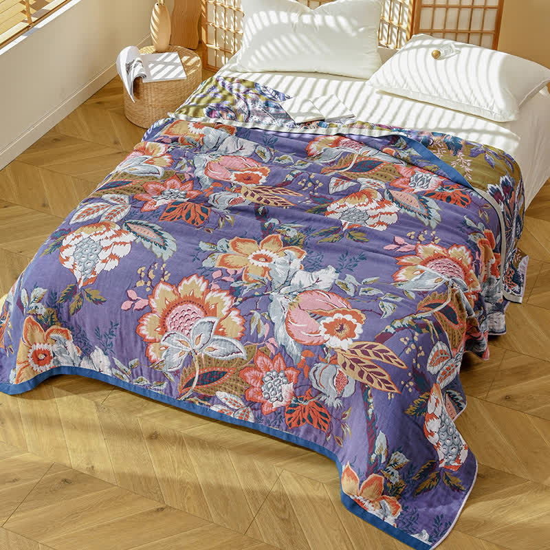 Ownkoti Dreamy Floral Pure Cotton Gauze Blanket - image 2