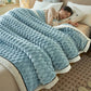 Thick Coral Fleece Reversible Throw Blanket - Blue - Queen - image 14