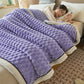 Thick Coral Fleece Reversible Throw Blanket - Purple - Queen - image 20
