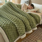 Thick Coral Fleece Reversible Throw Blanket - Green - Queen - image 16