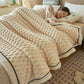 Thick Coral Fleece Reversible Throw Blanket - Beige - Queen - image 9