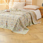 Elegant Vintage Floral Cotton Gauze Quilt - image 2