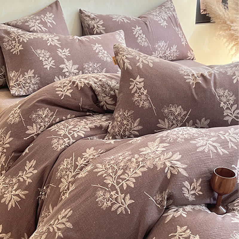 Ownkoti Vintage Elegant Floral Print Bedding Set(4PCS) - image 5