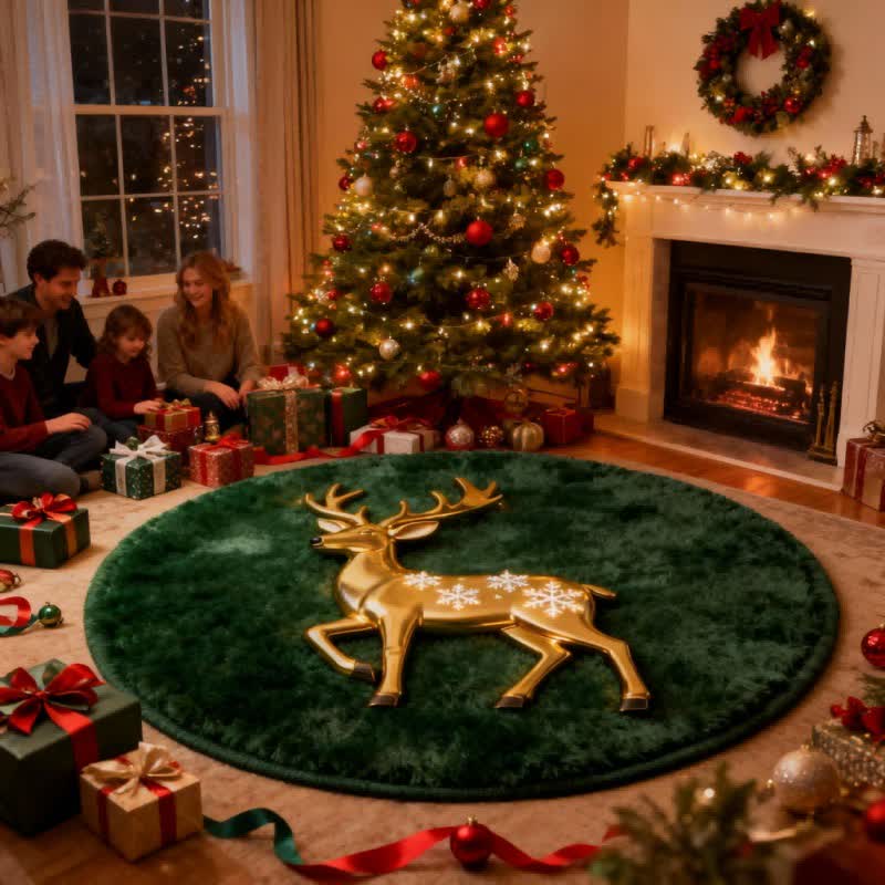Ownkoti Christmas Reindeer 3d Effect Rug - image 6