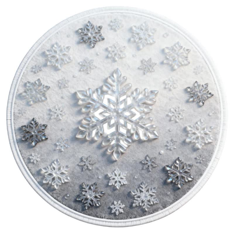 Ownkoti Christmas Snowflake 3D Effect Rug - image 4