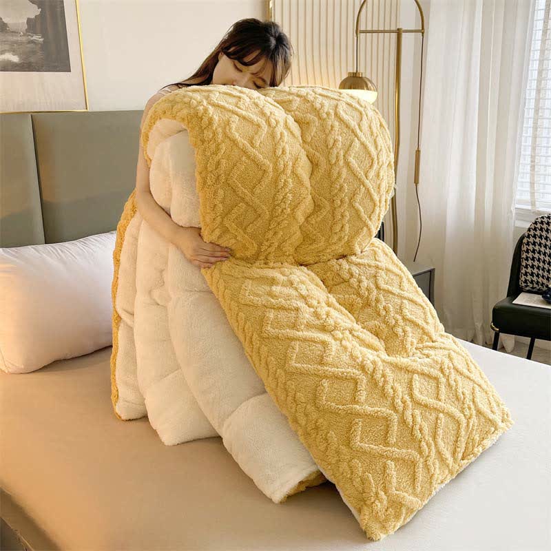Ownkoti Jacquard Solid Color Comfy Fluffy Blanket - image 28