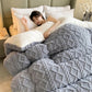 Ownkoti Jacquard Solid Color Comfy Fluffy Blanket - Gray - King - image 9