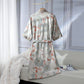 Ownkoti Unisex Blue Peony Cotton Gauze Bathrobe - image 1