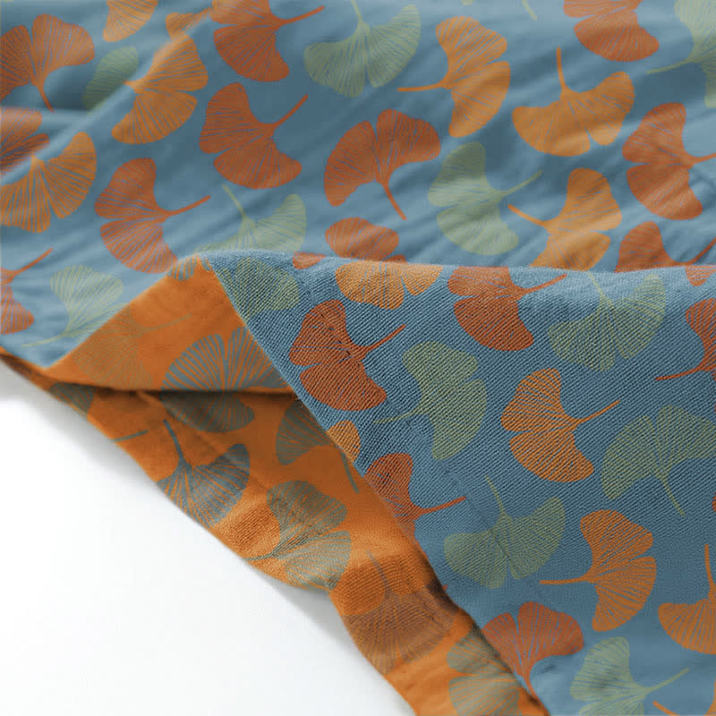 Ownkoti Ginkgo Leaf Cotton Kimono Loungewear Set - image 3