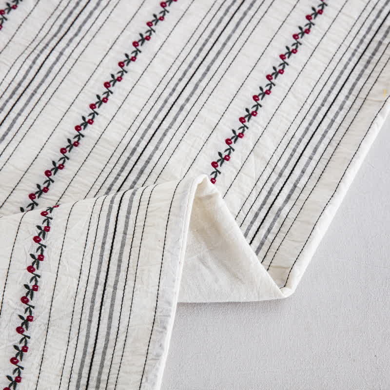 Ownkoti Fairycore Embroidered Cotton Duvet Cover Set(3PCS) - image 6