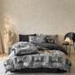 Ownkoti Geometric Brushed Cotton Bedding Set(4PCS) - Gray - King - image 13