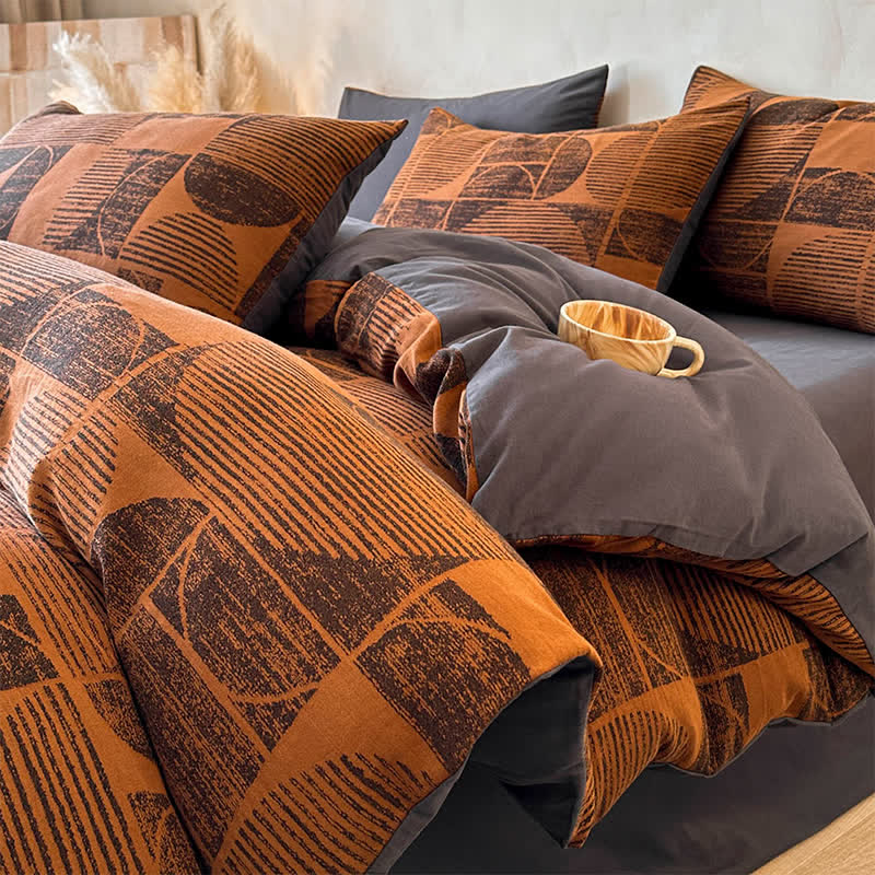 Ownkoti Geometric Brushed Cotton Bedding Set(4PCS) - image 5