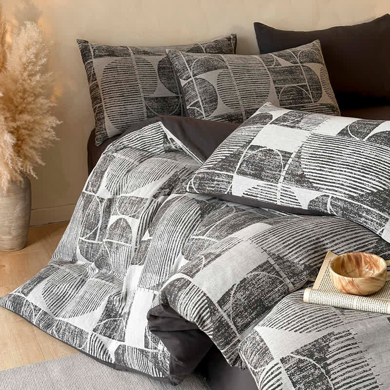 Ownkoti Geometric Brushed Cotton Bedding Set(4PCS) - image 12
