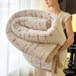 Ownkoti Simple Modern Plush Throw Blanket - White & Camel - Queen - image 5