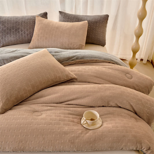 Ownkoti Plush Waffle Textured Sherpa Blanket - image 1