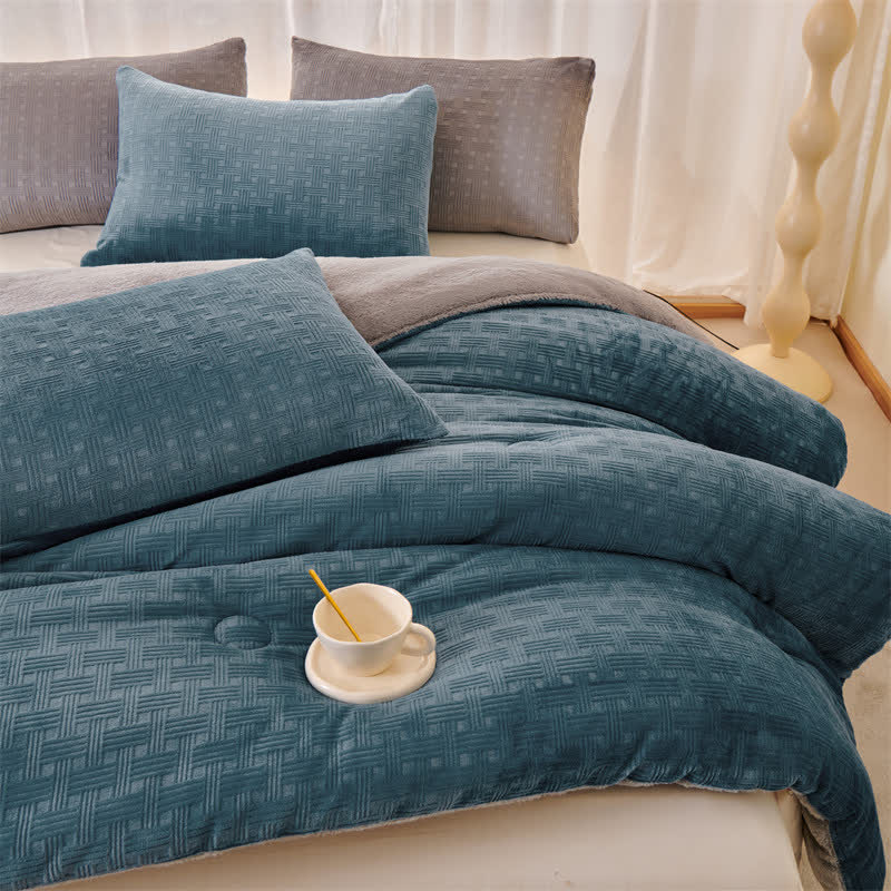 Ownkoti Plush Waffle Textured Sherpa Blanket - image 6