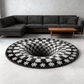Ownkoti Black Hole 3D Checkered Rug - image 5