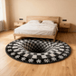 Ownkoti Black Hole 3D Checkered Rug - image 1