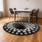 Ownkoti Black Hole 3D Checkered Rug - image 4