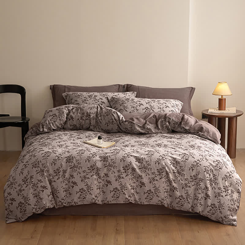 Ownkoti Elegant Floral Branch Cotton Gauze Bedding Set - image 1