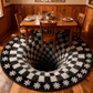 Ownkoti Black Hole 3D Checkered Rug - image 2
