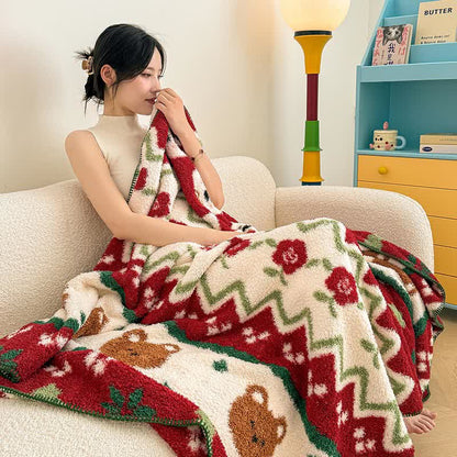 Ownkoti Festive Cute Animal Plush Throw Blanket - Queen - image 1