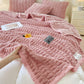 Ownkoti Minimalist Solid Textured Fleece Throw Blanket - image 4