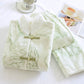 Fresh Green Line-Art Plush Loungewear Set - image 1
